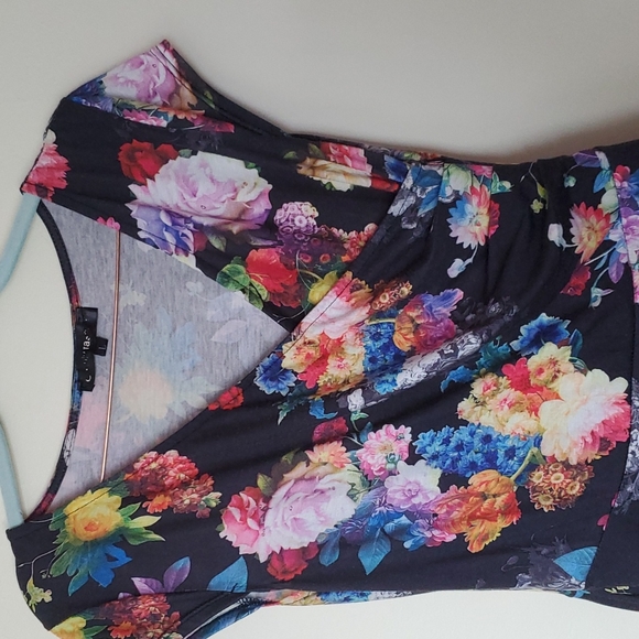 Floral printed a line dress - Picture 5 of 6